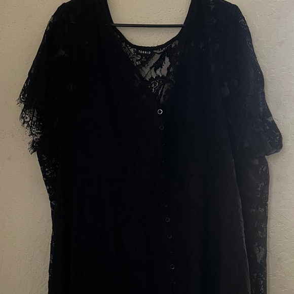 Long black lace maxi dress - Picture 1 of 6